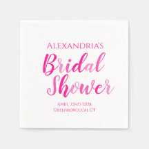 ブライダルシャワーホットピンクモダンパーティー