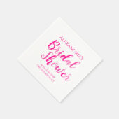 ブライダルシャワーホットピンクモダンパーティー スタンダードカクテルナプキン (角)