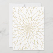 ブライダルシャワーホナリング、モネズダリアスタイル、ホワイト 招待状 (裏面)