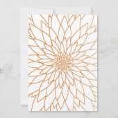 ブライダルシャワーホノリング，モネのダリアスタイル，白 招待状 (裏面)