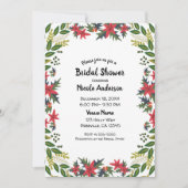 ブライダルシャワーホリデーパーティーお洒落フローラ 招待状 (正面)