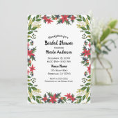 ブライダルシャワーホリデーパーティーお洒落フローラ 招待状 (スタンド正面)