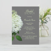 ブライダルシャワーホワイトアジサイのボタニカル 招待状 (スタンド正面)