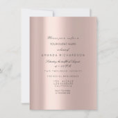 ブライダルシャワーホワイトスパークバラベール写真 招待状 (正面)