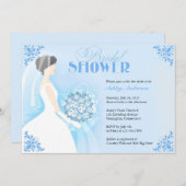 ブライダルシャワーホワイトドレスフラット招待状 招待状 (正面/裏面)
