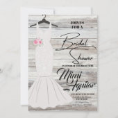 ブライダルシャワーホワイトマーメイドドレス招待状 招待状 (正面)