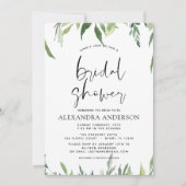 ブライダルシャワーボタニカルグリーン招待状 招待状 (正面)