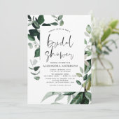 ブライダルシャワーボタニカルグリーン招待状 招待状 (スタンド正面)