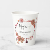 ブライダルシャワーボホフラワーズ紙カップ 紙コップ (裏面)