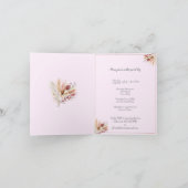 ブライダルシャワーボホフラワー 招待状 (内部)