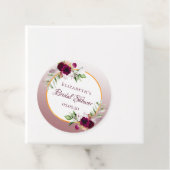 ブライダルシャワーボホ花模様ブルゴーニュシナモンバラ フェイバータグ (インサイチュ)