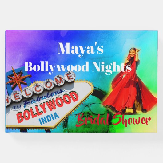 ブライダルシャワーボリウッドインディアンモダン ゲストブック (正面)