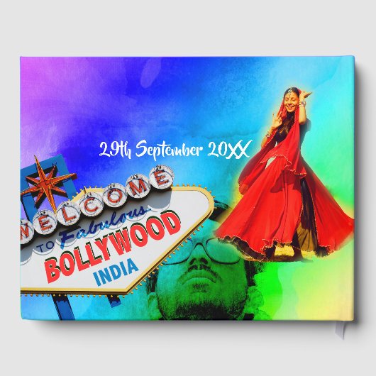 ブライダルシャワーボリウッドインディアンモダン ゲストブック (裏面)