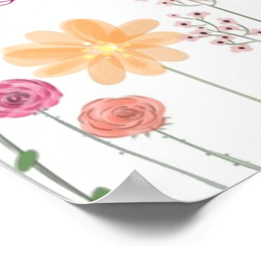 ブライダルシャワーポスターへようこそパーソナライズされた ポスター (角)