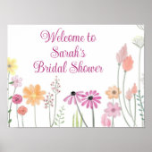 ブライダルシャワーポスターへようこそパーソナライズされた ポスター (正面)