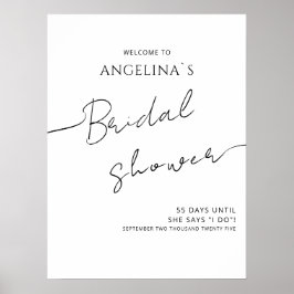 ブライダルシャワーポスターモダンデザイン。 ポスター