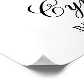 ブライダルシャワーポスター署名へようこそ ポスター (角)