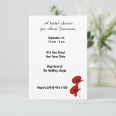 ブライダルシャワーポピーレッド招待状 招待状 (スタンド正面)