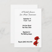 ブライダルシャワーポピーレッド招待状 招待状 (正面/裏面)