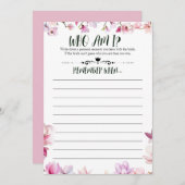 ブライダルシャワーマイゲーム 招待状 (正面/裏面)