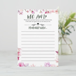 ブライダルシャワーマイゲーム 招待状