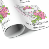 ブライダルシャワーマウスのラッピング紙 ラッピングペーパー (ロールコーナー)