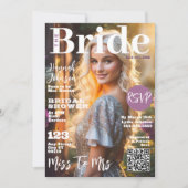 ブライダルシャワーマガジンカバー 招待状 (正面)