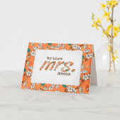 ブライダルシャワーミセス・コメディ カード (黄色い花)