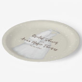 ブライダルシャワーミニマシンプルリスト結婚のドレス ペーパープレート (アングル)