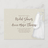 ブライダルシャワーミニマシンプルリスト結婚のドレス ポストカード (正面)
