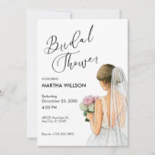 ブライダルシャワーミニマモダンリスト 招待状 (正面)