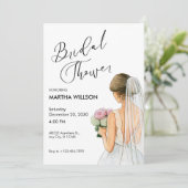ブライダルシャワーミニマモダンリスト 招待状 (スタンド正面)