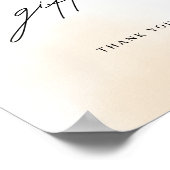 ブライダルシャワーミニマルカードとギフトのサイン ポスター (角)