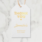 ブライダルシャワーミニマルフォイルギフトラベル ギフトタグ (正面)