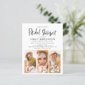 ブライダルシャワーミニマルQRコードシンプル写真 (スタンド正面)