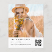 ブライダルシャワーミニマルQRコードシンプル写真 (裏面)