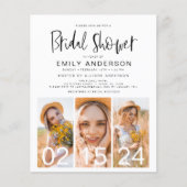 ブライダルシャワーミニマルQRコードシンプル写真 (正面)