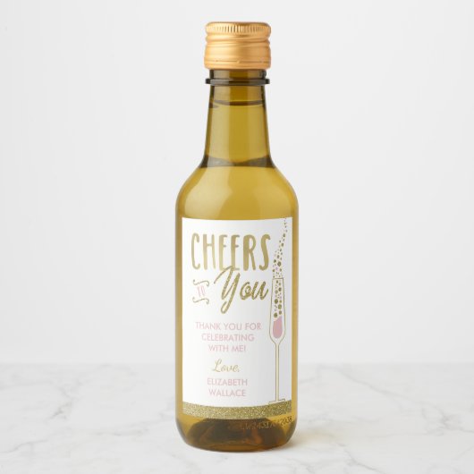 ブライダルシャワーミニワインボトルお気に入りラベル ワインラベル (正面)