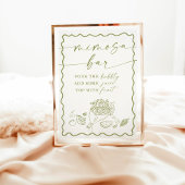 ブライダルシャワーミモサバーサイン、農家市場 招待状