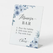 ブライダルシャワーミモサバーダスティーブルーフローラ 台座サイン (正面)