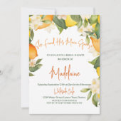 ブライダルシャワーメインスクイズレモンオレンジシトラス 招待状 (正面)