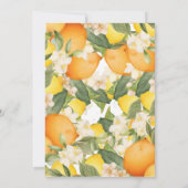ブライダルシャワーメインスクイズレモンオレンジシトラス 招待状 (裏面)