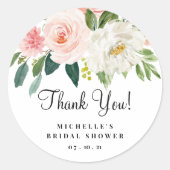 ブライダルシャワーメッセージカードありがとう ラウンドシール (正面)