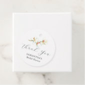 ブライダルシャワーメッセージカード白マグノリア花 フェイバータグ (インサイチュ)