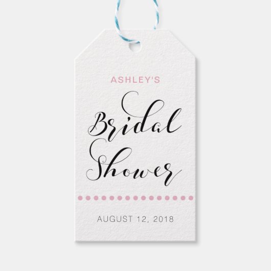ブライダルシャワーメッセージカード、カスタマイズ可能 ギフトタグ (正面)
