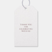 ブライダルシャワーメッセージカード – プラムパープルフローラ ギフトタグ (裏面)