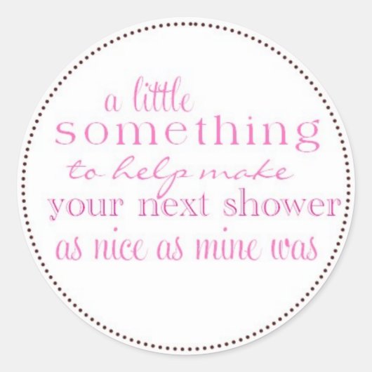 ブライダルシャワーメッセージカード ラウンドシール (正面)