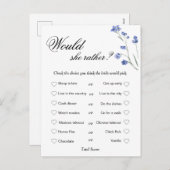 ブライダルシャワーモダンゲーム，誰が花嫁を知っている シーズンポストカード (正面/裏面)