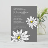ブライダルシャワーモダンデイジー 招待状 (スタンド正面)