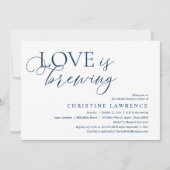 ブライダルシャワーモダンパーティー、愛はインビタを醸造している 招待状 (正面)
